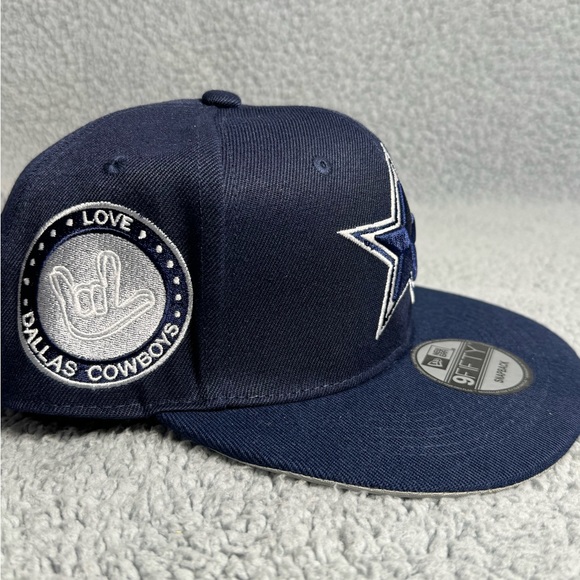 Dallas Cowboys SnapBack cap New Era Blue Love Patch Hat Star 9Fifty RARE club - Picture 7 of 7
